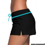 BINLIANG Womens Popular Waistband Swim Shorts Beach Swimwear Trunks with Panty Liner Plus Size S 3XL Light Blue B07PKWYBTC